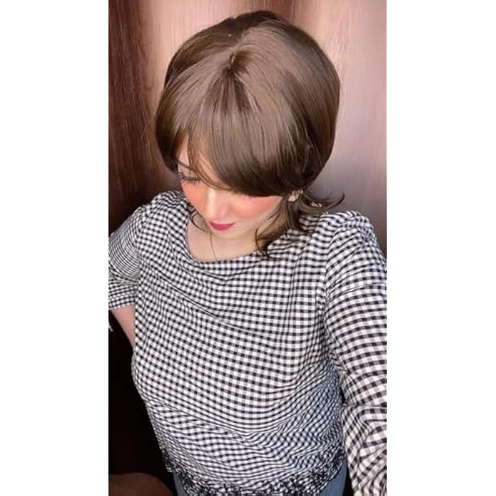 DILLARDS Synthetic Brown Wig with Side Bangs, Medium Length Layered Style, Heat Resistant Fiber, Natural Looking Daily Wear Hair Piece - Image 2